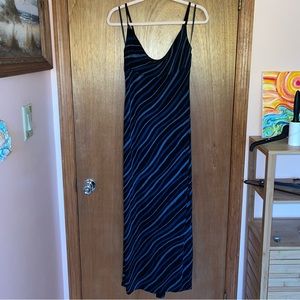 Vintage Scott McClintock striped maxi dress blue